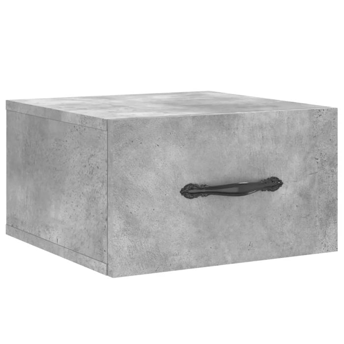 Comodini a Muro 2 pz Grigio Cemento 35x35x20 cm 829813