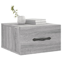 Comodino a Muro Grigio Sonoma 35x35x20 cm 829816