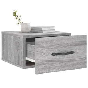 Comodino a Muro Grigio Sonoma 35x35x20 cm 829816