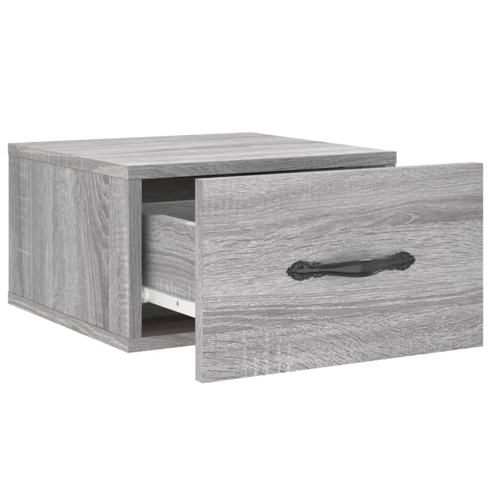 Comodini a Muro 2 pz Grigio Sonoma 35x35x20 cm 829817