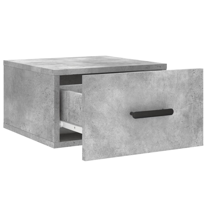 Comodini a Muro 2 pz Grigio Cemento 35x35x20 cm 829845