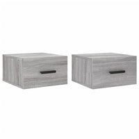 Comodini a Muro 2 pz Grigio Sonoma 35x35x20 cm 829849