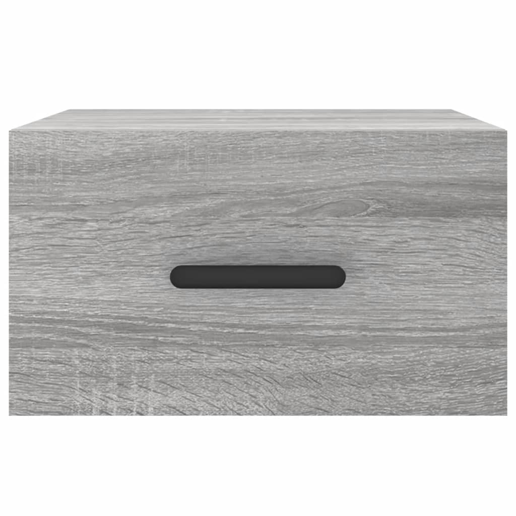 Comodini a Muro 2 pz Grigio Sonoma 35x35x20 cm 829849