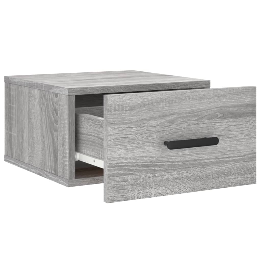 Comodini a Muro 2 pz Grigio Sonoma 35x35x20 cm 829849