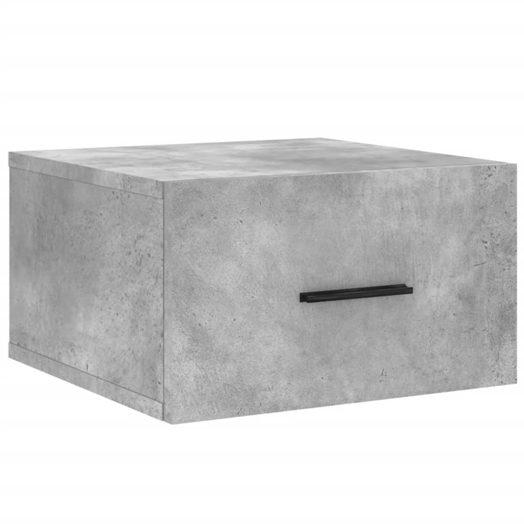 Comodini a Muro 2 pz Grigio Cemento 35x35x20 cm 829861