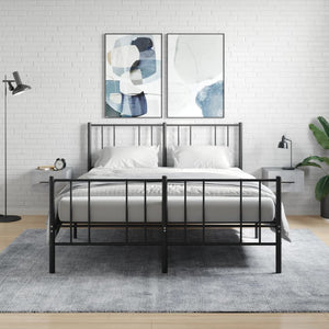 Comodini a Muro 2 pz Grigio Cemento 35x35x20 cmcod mxl 127861