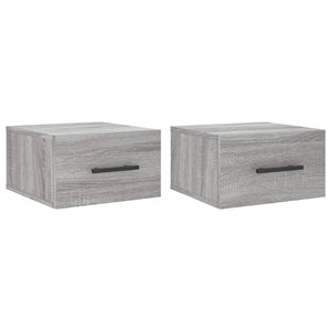 Comodini a Muro 2 pz Grigio Sonoma 35x35x20 cm 829881