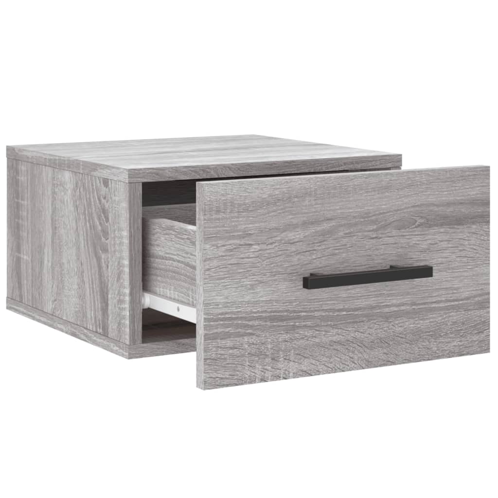 Comodini a Muro 2 pz Grigio Sonoma 35x35x20 cm 829881