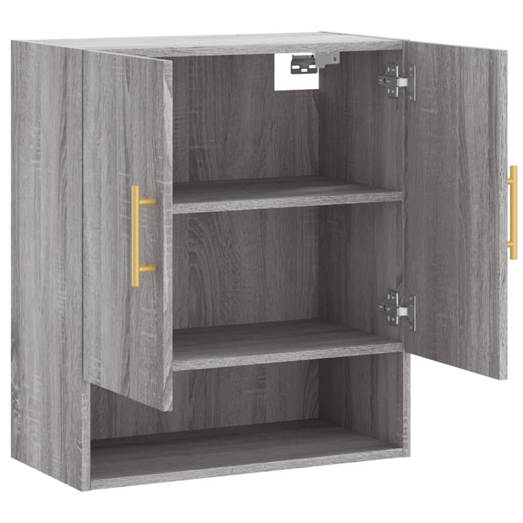 Armadietto a Muro Grigio Sonoma 60x31x70cm in Legno Multistrato 829898