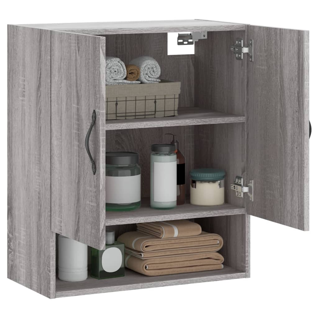 Armadietto a Muro Grigio Sonoma 60x31x70cm in Legno Multistrato 829906