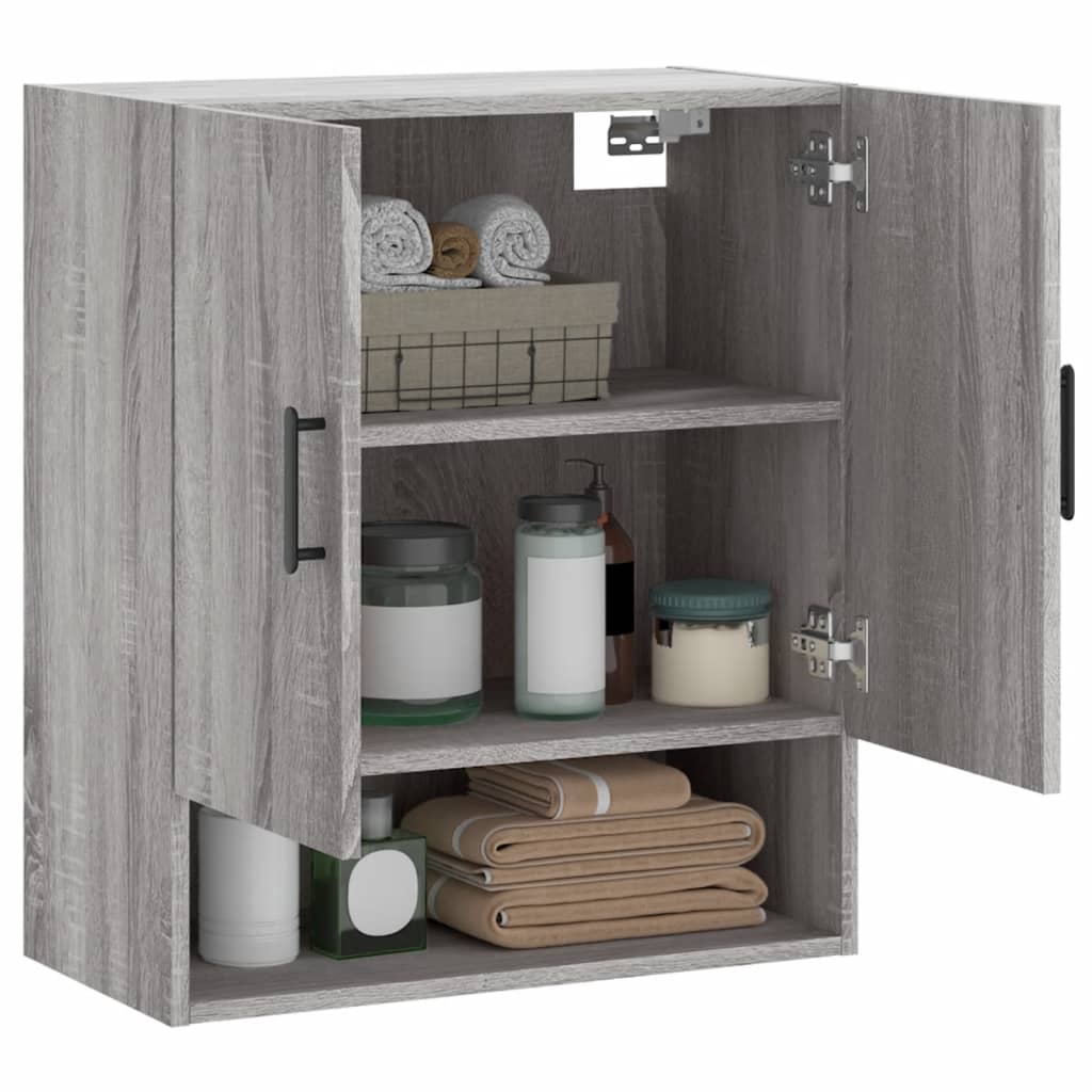 Armadietto a Muro Grigio Sonoma 60x31x70cm in Legno Multistrato 829922