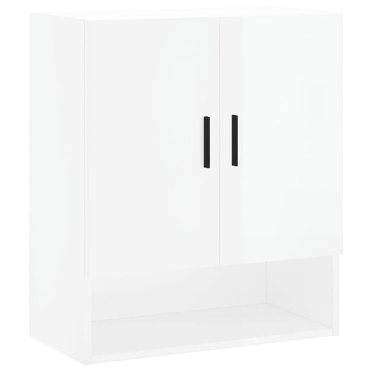 Armadietto a Muro Bianco Lucido 60x31x70 cm Legno Multistratocod mxl 129961