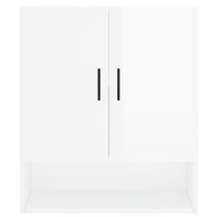 Armadietto a Muro Bianco Lucido 60x31x70 cm Legno Multistrato 829926