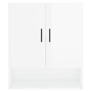 Armadietto a Muro Bianco Lucido 60x31x70 cm Legno Multistrato 829926