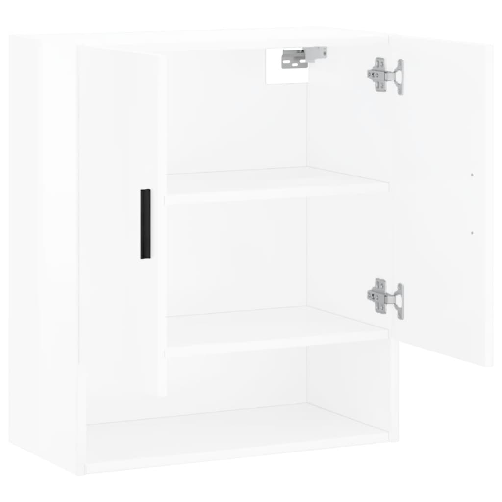 Armadietto a Muro Bianco Lucido 60x31x70 cm Legno Multistrato 829926