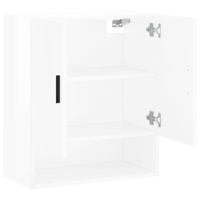 Armadietto a Muro Bianco Lucido 60x31x70 cm Legno Multistrato 829926