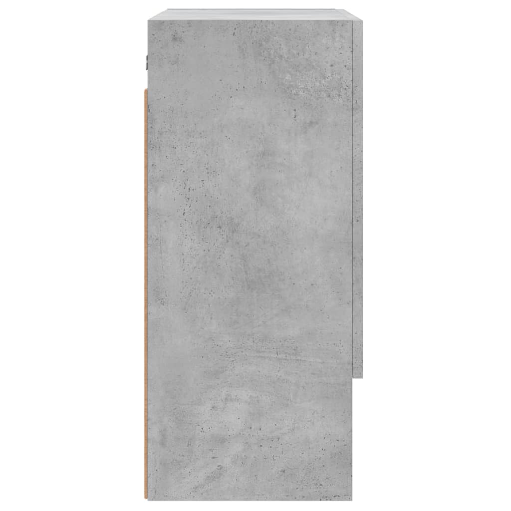 Armadietto a Muro Grigio Cemento 60x31x70 cm Legno Multistrato 829928