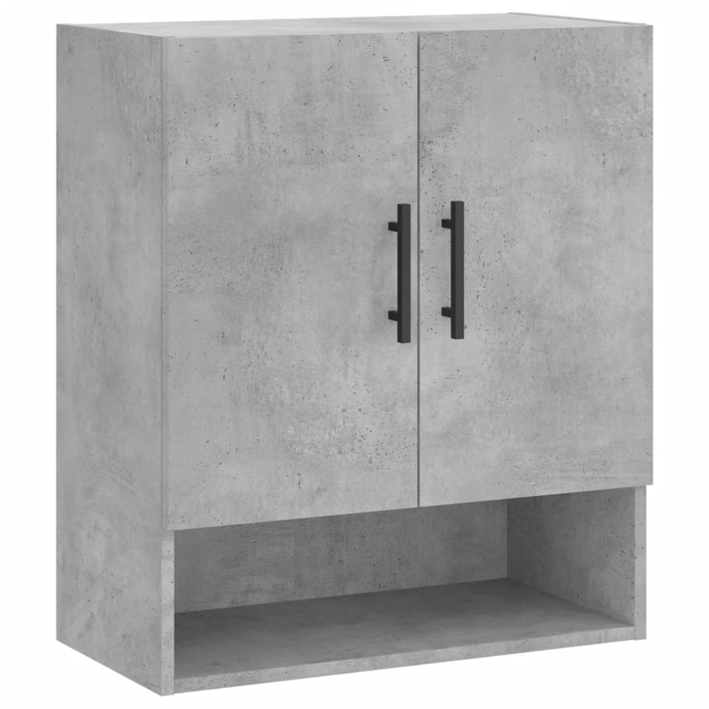 Armadietto a Muro Grigio Cemento 60x31x70 cm Legno Multistrato 829936