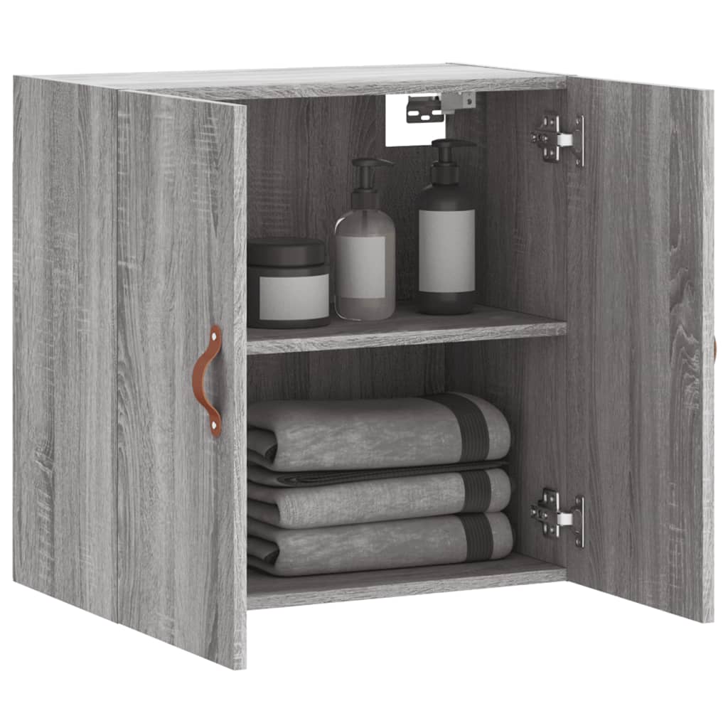 Mobile Pensile Grigio Sonoma 60x31x60 cm in Legno Multistrato 829946