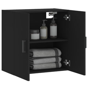 Armadietto a Muro Nero 60x31x60 cm in Legno Multistrato 829965