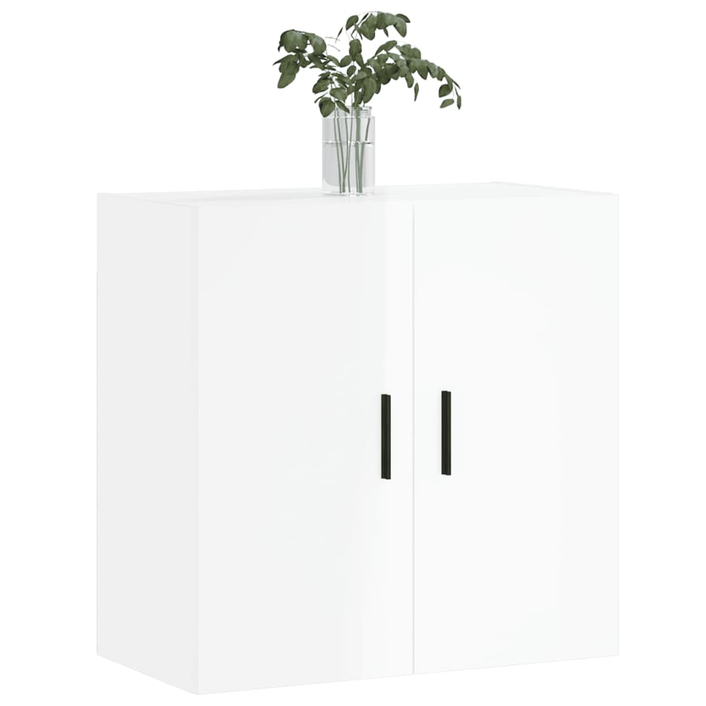 Armadietto a Muro Bianco Lucido 60x31x60 cm Legno Multistratocod mxl 105989