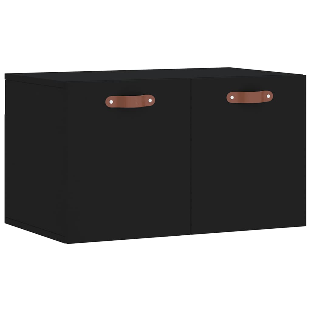 Mobile a Parete Nero 60x36,5x35 cm in Legno Multistrato 829997