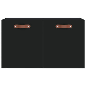 Mobile a Parete Nero 60x36,5x35 cm in Legno Multistrato 829997