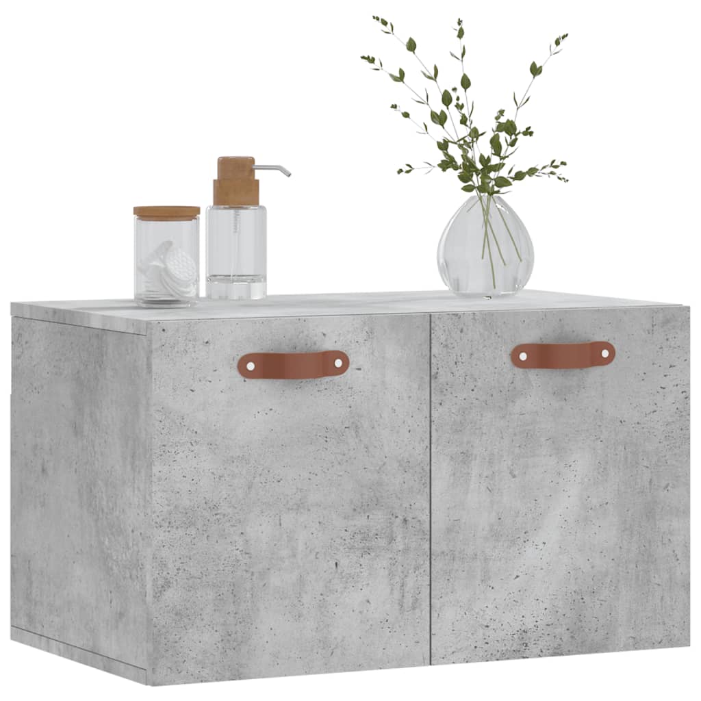 Mobile a Parete Grigio Cemento 60x36,5x35 cm Legno Multistrato 830000