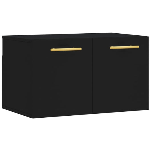 Mobile a Parete Nero 60x36,5x35 cm in Legno Multistrato 830005