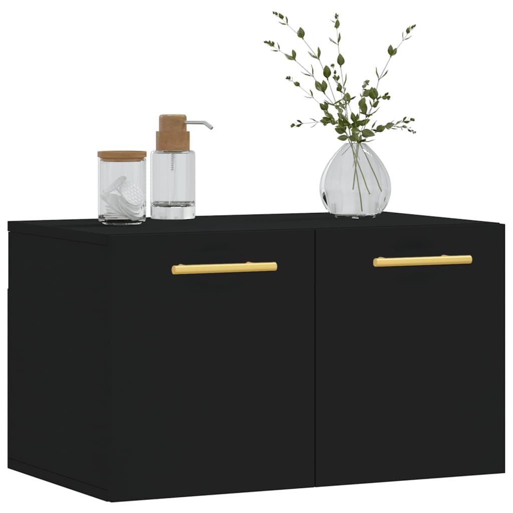 Mobile a Parete Nero 60x36,5x35 cm in Legno Multistratocod mxl 79130