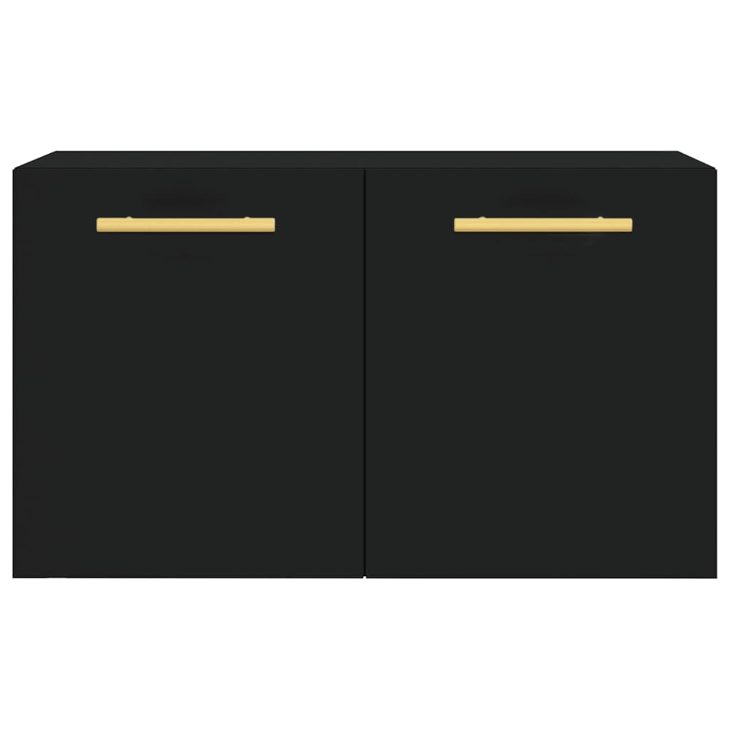 Mobile a Parete Nero 60x36,5x35 cm in Legno Multistrato 830005