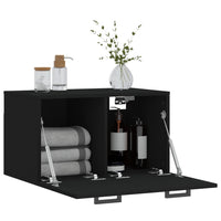 Mobile a Parete Nero 60x36,5x35 cm in Legno Multistrato 830021