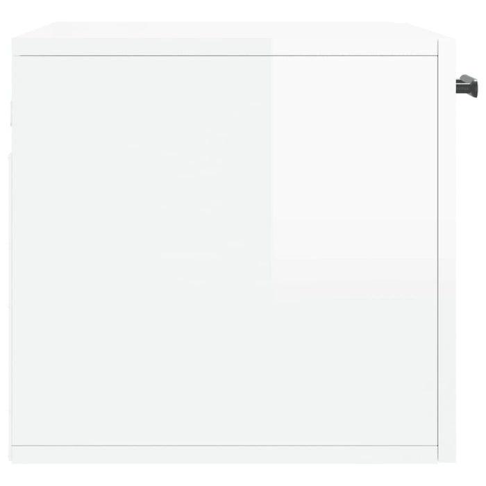 Armadietto a Muro Bianco Lucido 60x36,5x35 cm Legno Multistrato 830030