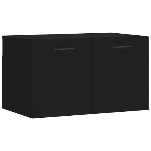 Mobile a Parete Nero 60x36,5x35 cm in Legno Multistrato 830037