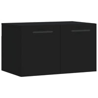 Mobile a Parete Nero 60x36,5x35 cm in Legno Multistrato 830045