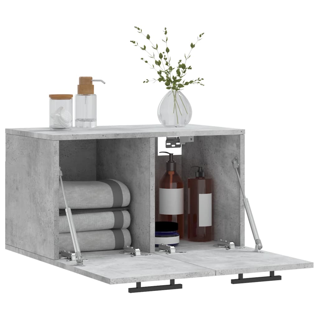 Mobile a Parete Grigio Cemento 60x36,5x35 cm Legno Multistrato 830048