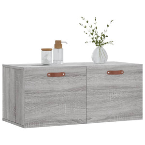 Mobile a Parete Grigio Sonoma 80x36,5x35cm in Legno Multistrato 830058