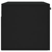 Mobile a Parete Nero 80x36,5x35 cm in Legno Multistrato 830069