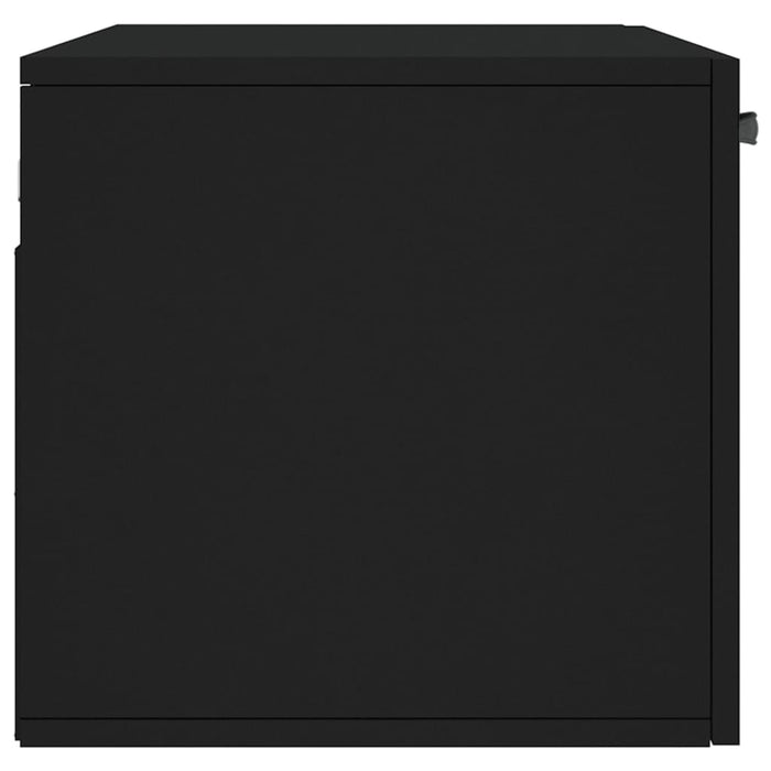 Mobile a Parete Nero 80x36,5x35 cm in Legno Multistrato 830069