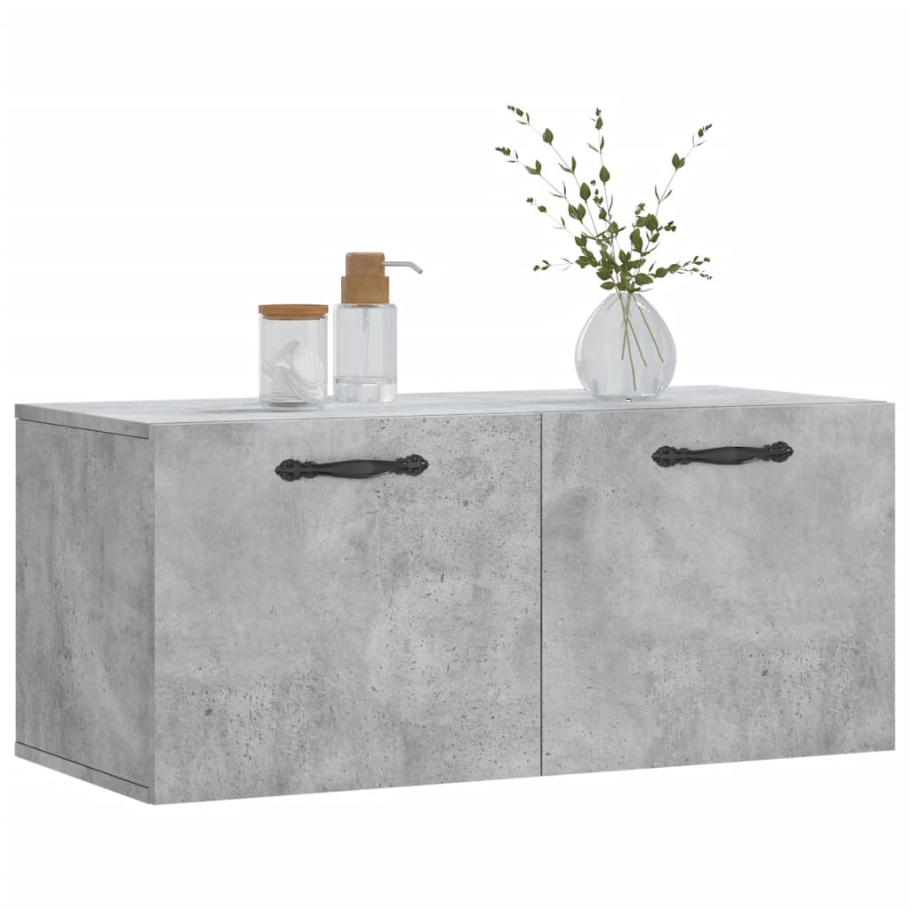 Mobile a Parete Grigio Cemento 80x36,5x35 cm Legno Multistratocod mxl 80335