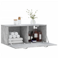 Mobile a Parete Grigio Cemento 80x36,5x35 cm Legno Multistrato 830072