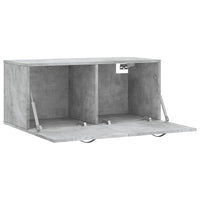 Mobile a Parete Grigio Cemento 80x36,5x35 cm Legno Multistrato 830072