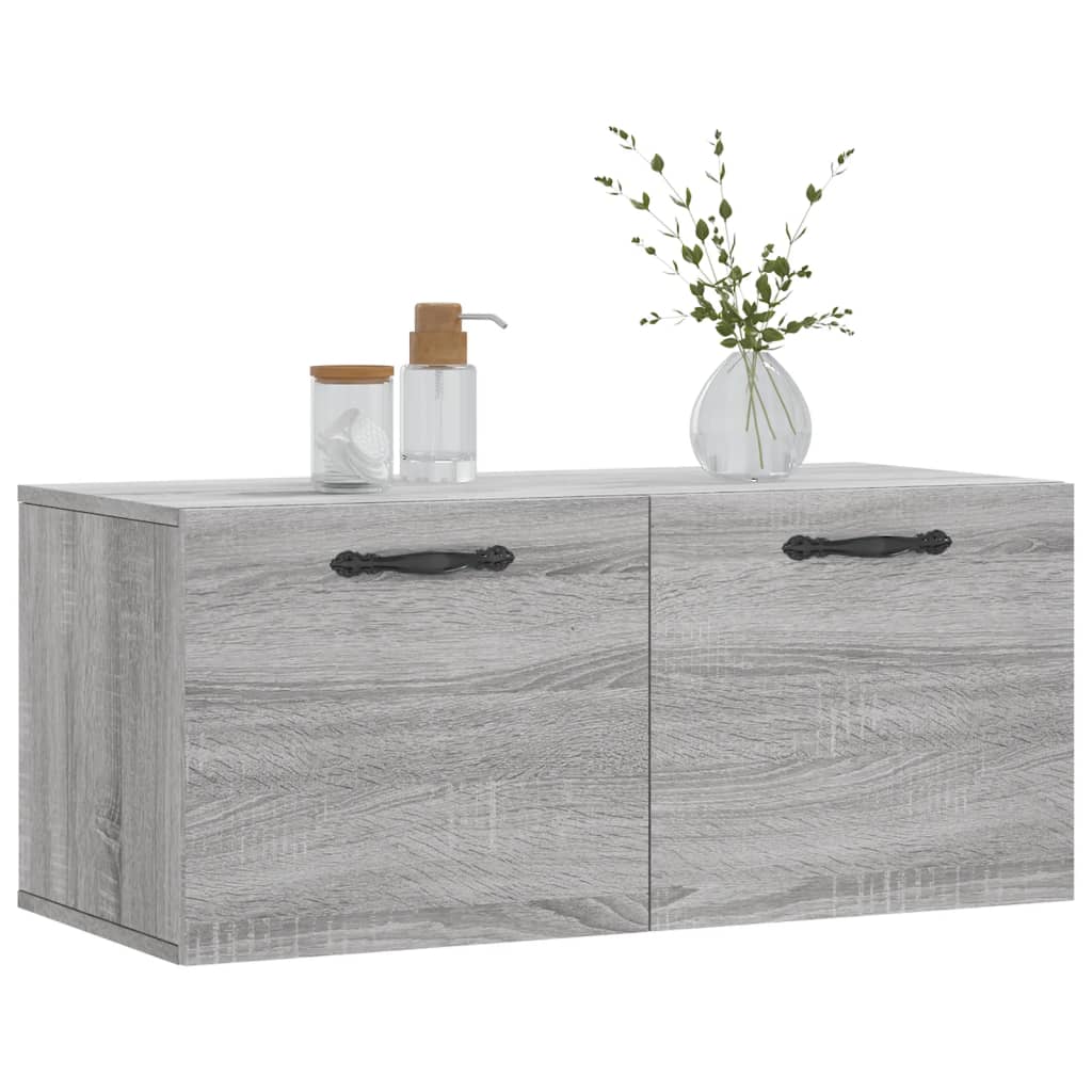 Mobile a Parete Grigio Sonoma 80x36,5x35cm in Legno Multistratocod mxl 129311