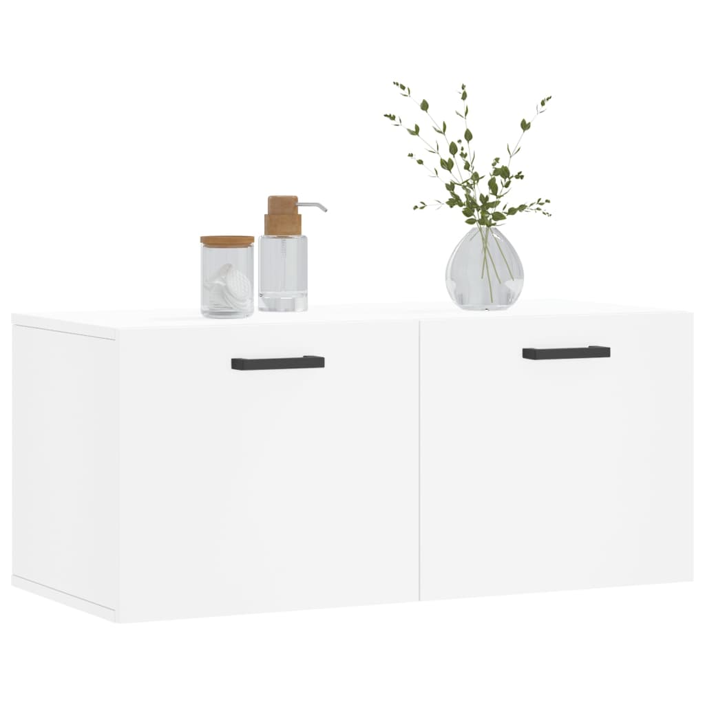 Mobile a Parete Bianco 80x36,5x35 cm in Legno Multistrato 830076