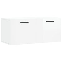 Mobile a Parete Bianco Lucido 80x36,5x35 cm Legno Multistratocod mxl 104022