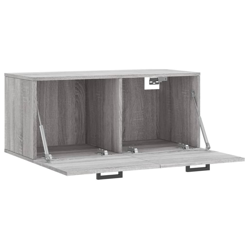 Mobile a Parete Grigio Sonoma 80x36,5x35cm in Legno Multistrato 830082