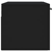 Mobile a Parete Nero 80x36,5x35 cm in Legno Multistrato 830085