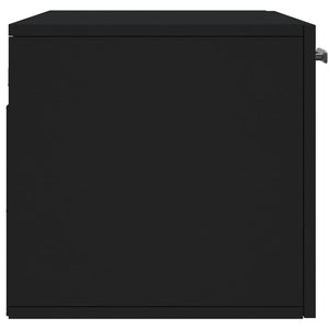 Mobile a Parete Nero 80x36,5x35 cm in Legno Multistrato 830085