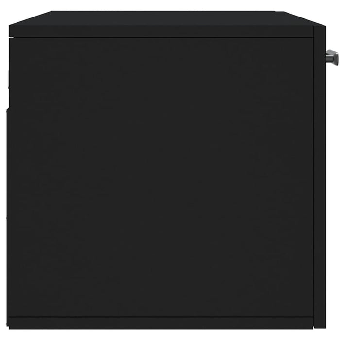 Mobile a Parete Nero 80x36,5x35 cm in Legno Multistrato 830085