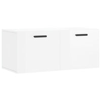 Mobile a Parete Bianco Lucido 80x36,5x35 cm Legno Multistratocod mxl 103927